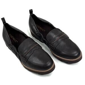 Vionic Dark Brown Leather Loafers